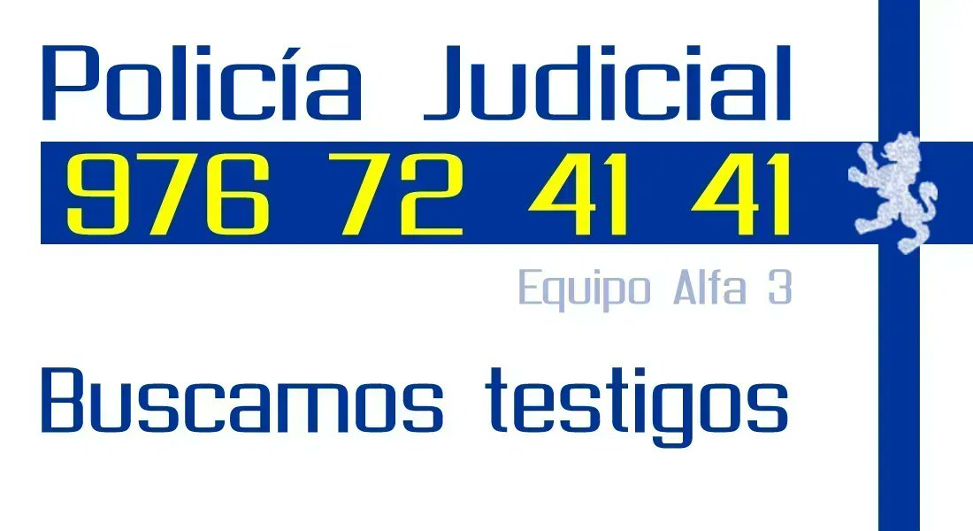 Necesitamos tu colaboración.
🔊 BUSCAMOS TESTIGOS ‼️

💥 Posible atropello a peatón 
🚘 Implicado un turismo  
📆 Ocurrido, #14AGO, entre las 20:30 y 21 horas
🛣 Avenida Navarra, 81

☎️ Teléfono 976724141 👉 Policía Judicial 

#ColaboraciónCiudadana
🙏 #RT