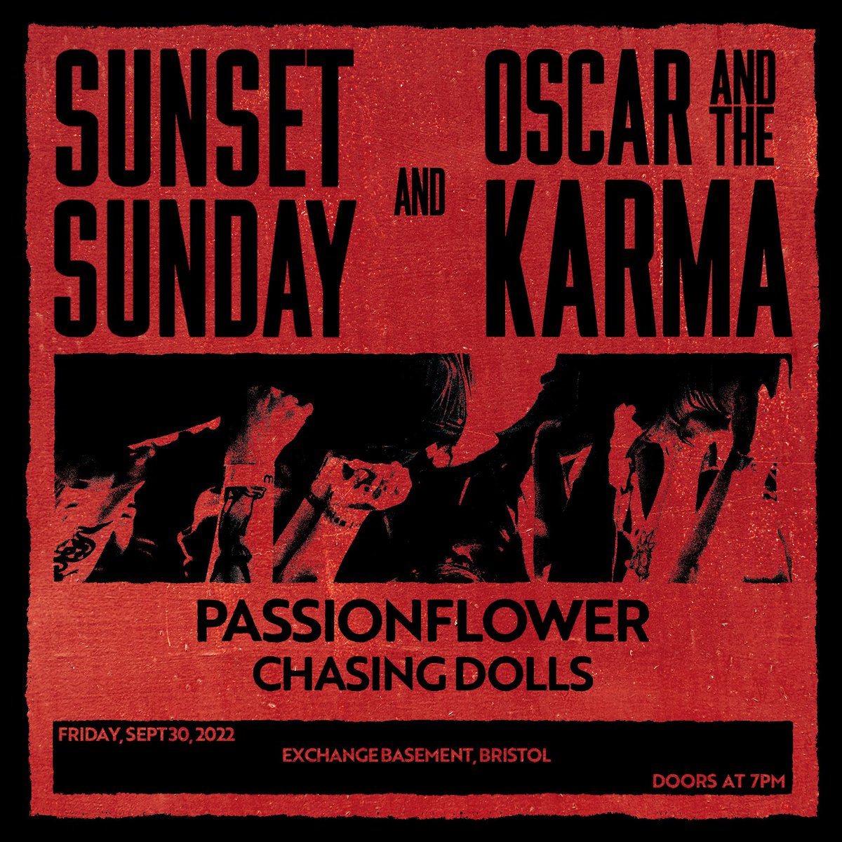 Sunset Sunday (@sunsetsundayuk) on Twitter photo We are SO thrilled to announce that our first and likely only headline show of 2022 will be with our friends in <a href="/oscarmerry/">Oscar Merry</a>, <a href="/pssnflwruk/">✞✞ 𝕻𝕬𝕾𝕾𝕴𝕺𝕹𝕱𝕷𝕺𝖂𝕰𝕽 ✞✞</a> and <a href="/chasing_dolls/">ChasingDolls</a> at our home venue <a href="/exchangebristol/">Exchange Bristol</a>!
Tix: hdfst.uk/E78816
See you there!
#poppunk #emo #blink182 #greenday #neckdeep We are SO thrilled to announce that our first and likely only headline show of 2022 will be with our friends in <a href="/oscarmerry/">Oscar Merry</a>, <a href="/pssnflwruk/">✞✞ 𝕻𝕬𝕾𝕾𝕴𝕺𝕹𝕱𝕷𝕺𝖂𝕰𝕽 ✞✞</a> and <a href="/chasing_dolls/">ChasingDolls</a> at our home venue <a href="/exchangebristol/">Exchange Bristol</a>!
Tix: hdfst.uk/E78816
See you there!
#poppunk #emo #blink182 #greenday #neckdeep