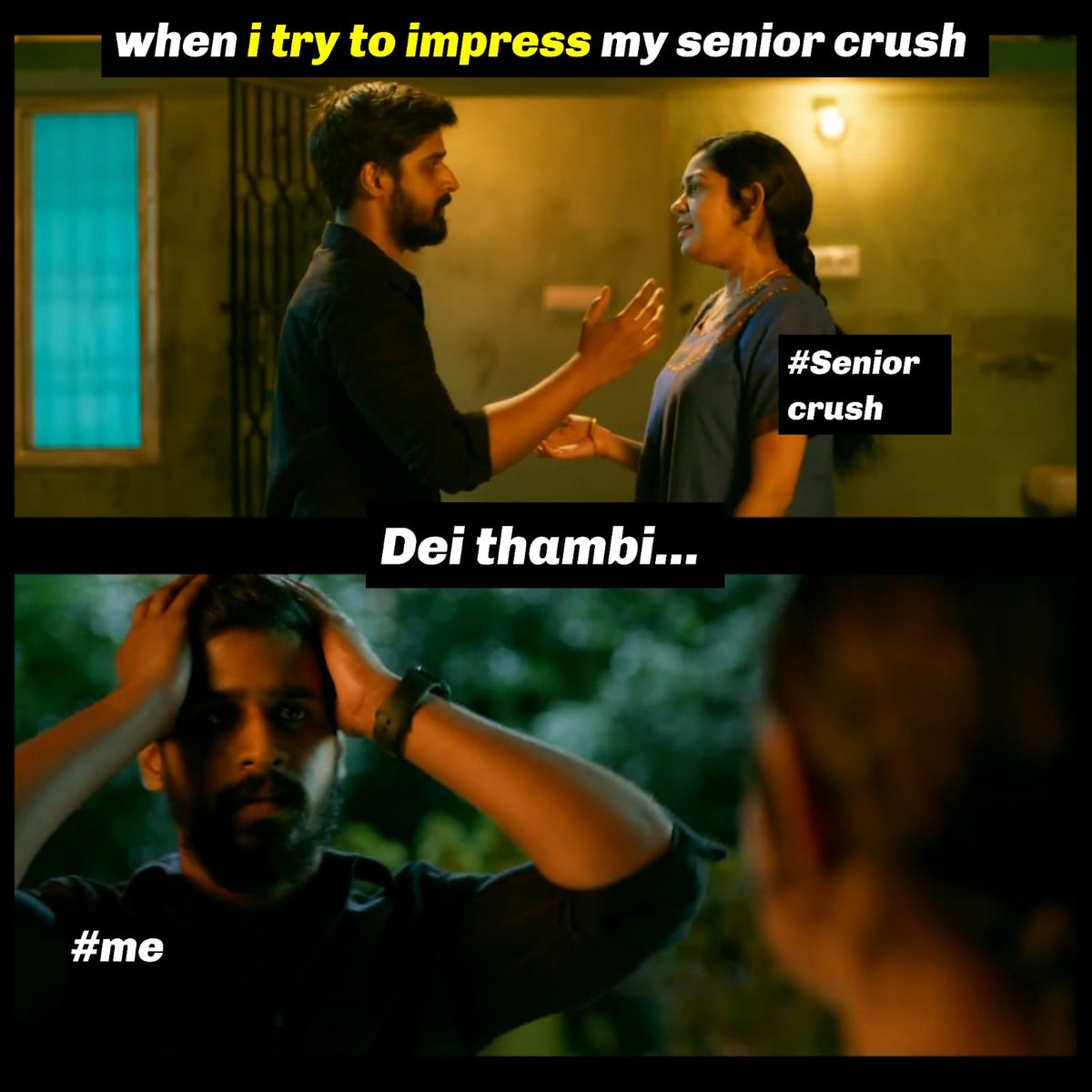 senthil30998825's tweet photo. Have you ever experienced this in your life by proposing to your senior crush🥰.
If yes share your bulb 💡moment in comment section.
See this incident in Lilly Raani trailer. Watch out here👇
https://t.co/KAKkpzOJ6X

#lillyraani
#seniorcrush
#propose
#chayasingh
#trailer
#akkalov https://t.co/vkJPbrKjDU