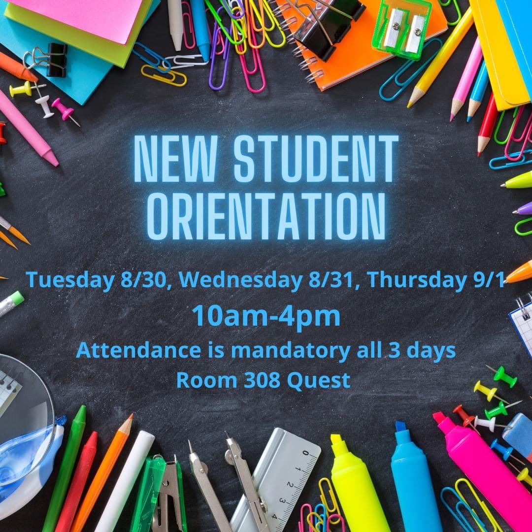 Excited to see all of our new students tomorrow!!!