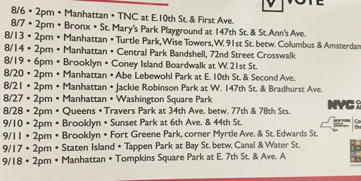 ReillyJoint's tweet image. Hey hey! Check it out! Free musical all over NYC! Presented by Theater For The New City, and play written by Crystal Fields. Come on out and see me with the Street Theater Band. #musical #jazz #funk