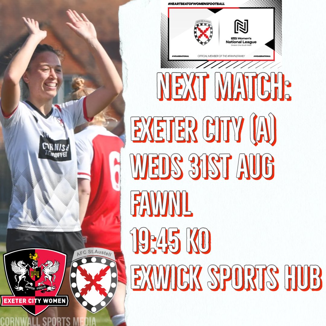 Next up, another stern challenge- this time away to <a href="/ExeterCityWFC/">Exeter City Women FC</a> on Wednesday night.

<a href="/swsportsnews/">South West Sports News</a> 
<a href="/ImpetusFootball/">Impetus</a> 
<a href="/sportscornwall/">Cornwall Sports Media</a>