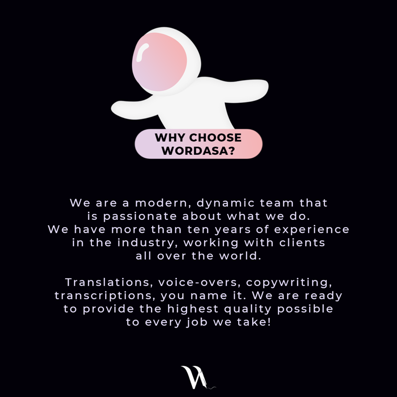 wordasasolution's tweet photo. Why choose #Wordasa? There are many reasons, find them all by checking our website and our #services! https://t.co/WtDtICecVL 👀🚀
