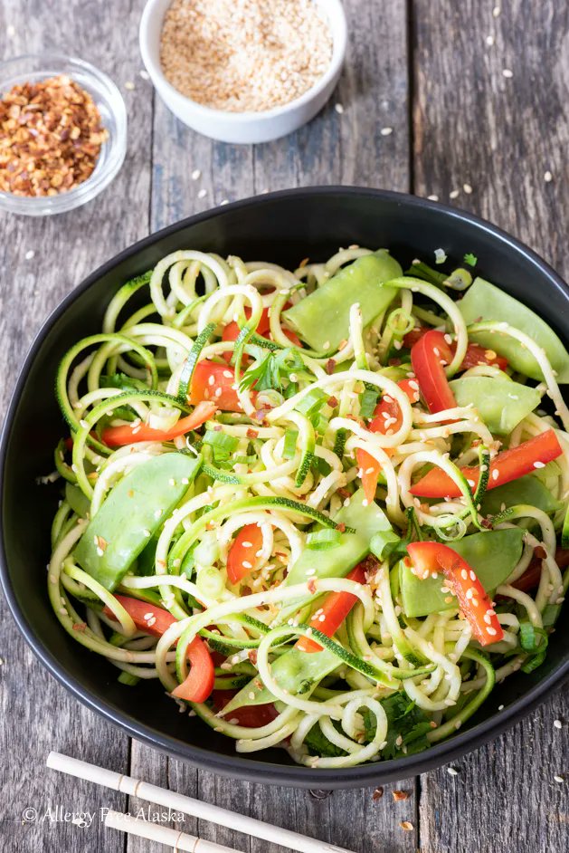 Sesame Zucchini Noodle Salad - Allergy Free Alaska buff.ly/2IhaW9F
<a href="/allergyfreeAK/">Allergy Free Alaska</a>