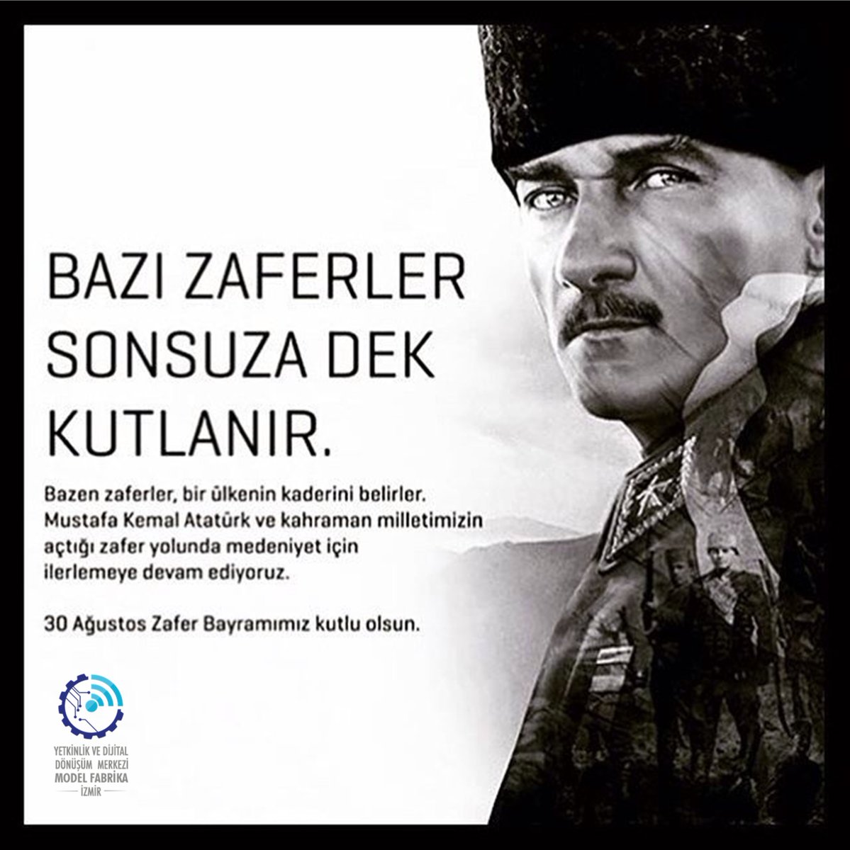 Bağımsızlığı karakteri olarak benimsemiş bir milletin, tarih yazan kahramanlarını sevgi ve saygıyla anıyoruz.
30 Ağustos Zafer Bayramımız Kutlu Olsun!