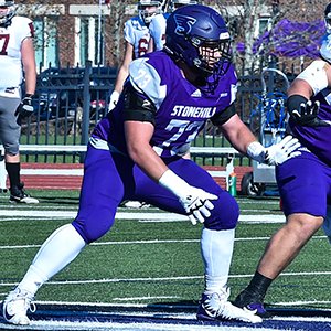 Congrats to OL David Satkowski, the <a href="/StonehillFB/">Stonehill Football #DIG</a> nominee for the 2022 #CampbellTrophy! #DIG bit.ly/2SjTchv