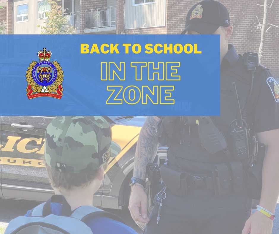 CobourgPolice's tweet photo. #backtoschoool 'In the Zone'
🎒🍎SCHOOL STARTS TOMORROW🎒🍎
#cobourgpoliceservice is excited to see everyone making their way to meet friends & teachers! Remember to:
✏️Observe School Zone Speeds
✏️Obey the Crossing Guard
✏️Watch for Darting Children
✏️Extra Caution Around Buses https://t.co/4W488ntpF6