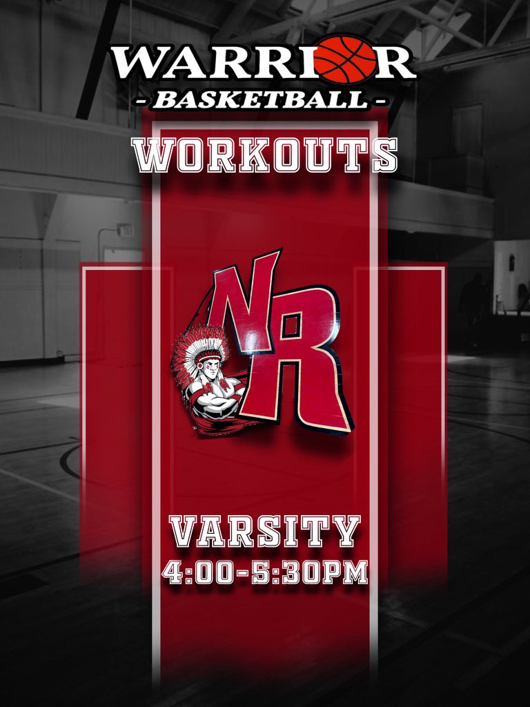 Flyb_100k's tweet photo. “Today‼️
Varsity🏋🏾♂️
4:00-5:30⏰
#WarriorWorkouts🏀 @NRWarriors @athleticsNRHS https://t.co/lV0k5wDuxH