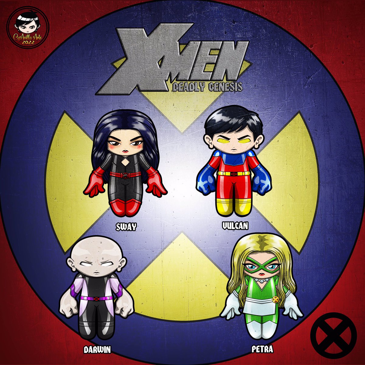 Cy_clops's tweet photo. X-Men: Deadly Genesis
Vulcan, Sway, Petra & Darwin
Secret X-Men
#marvel #xmen #darwin #vulcan #petra #sway #secretxmen #marauders #newmutants #xforce #destinyofx #immortalxmen #sabretoothandtheexiles #xmenred #knightsox #legionofx #krakoa #cyavillaarts #pinoyartist #hero #chibi https://t.co/aGU4IyGBSn