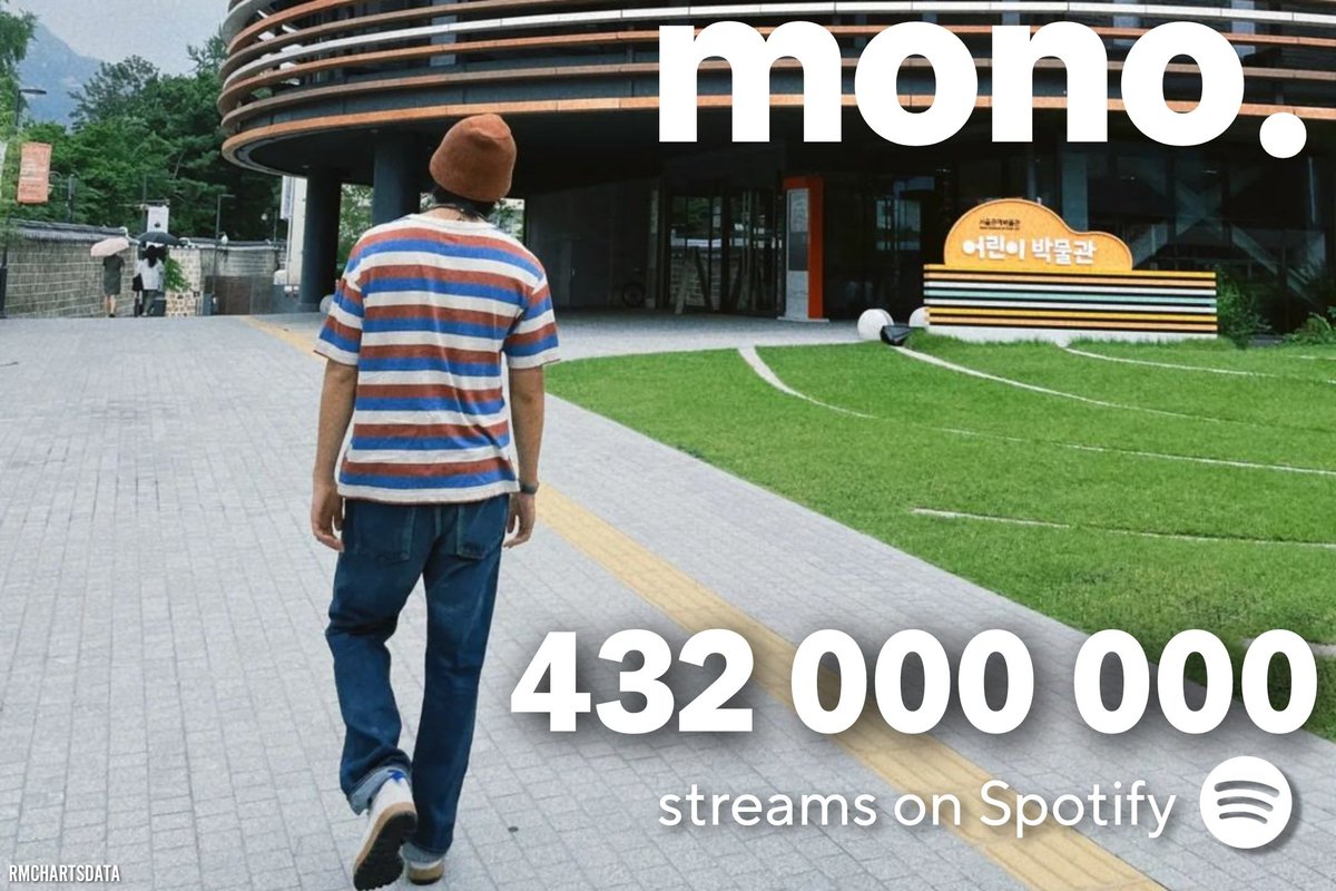 RMCharts⁷🫦 on Twitter "Album 'mono.' by RM has surpassed 432M streams