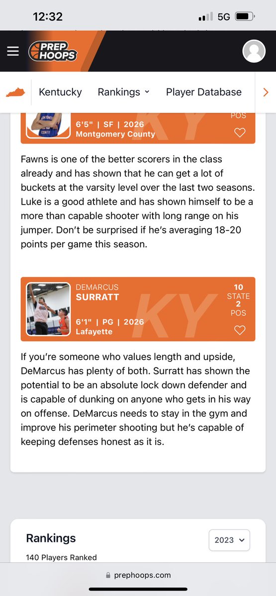 Was ranked #10 in the state in the <a href="/PrepHoopsKY/">Prep Hoops Kentucky</a> rankings. Coming for the #1 spot.
