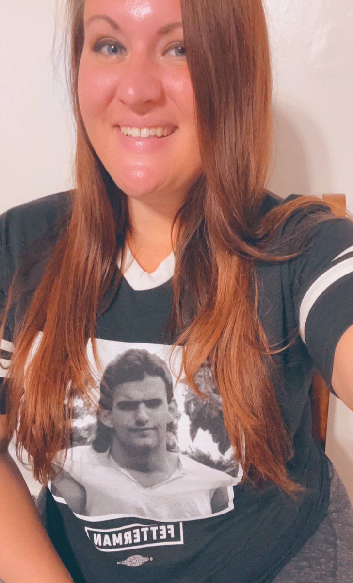 VoteChelseaO's tweet photo. Excited to see @JohnFetterman giving @i_mpossiblePA some love at #demstock this weekend so I’m rockin my Fetterman mullet tee today during call time.🖤 https://t.co/5CHlHwb4S1