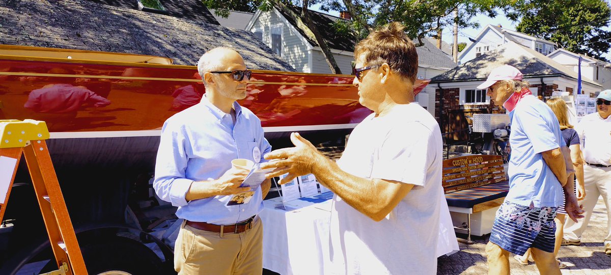 Doug4StateRep's tweet photo. So much happening this week before the primary!  Met wonderful folks at Lynn Sr Ctr, veterans and gold star mom at Avellino, and marine specialists and Gene Arnould at Marblehead harborfest. #Marblehead #Swampscott #Lynnma #veterans #doug4rep https://t.co/FniJYAmZXP