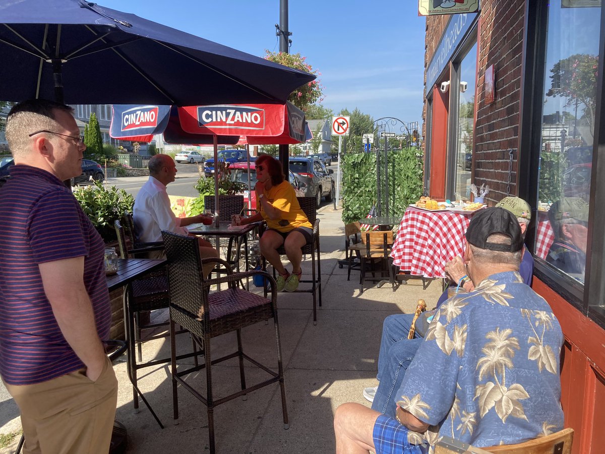 Doug4StateRep's tweet photo. So much happening this week before the primary!  Met wonderful folks at Lynn Sr Ctr, veterans and gold star mom at Avellino, and marine specialists and Gene Arnould at Marblehead harborfest. #Marblehead #Swampscott #Lynnma #veterans #doug4rep https://t.co/FniJYAmZXP