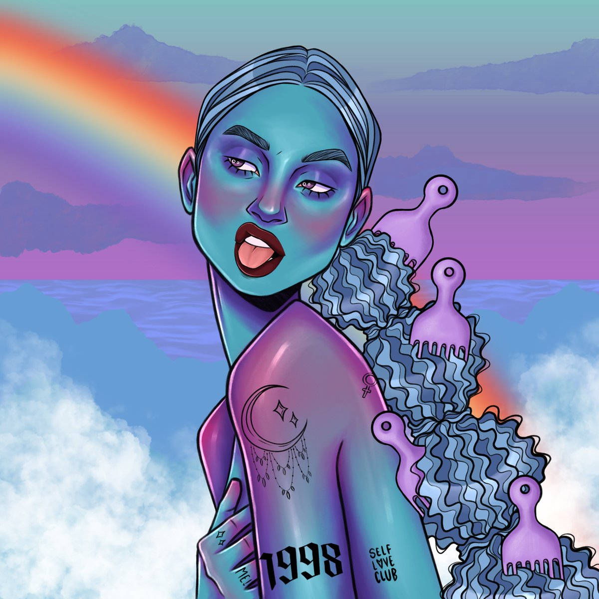 dea_digitals's tweet photo. In my wallet β€οΈ
Picked up this gorgeous FΓͺnix by @illustramanda from secondary because of the rainbow background, AMAZING hair, and tattoos. I mean, that finger tattoo saying "ME!" is everything! ππ«Άπ½
https://t.co/kl7tzNII30
#InMyWallet https://t.co/3YEKQShk3i