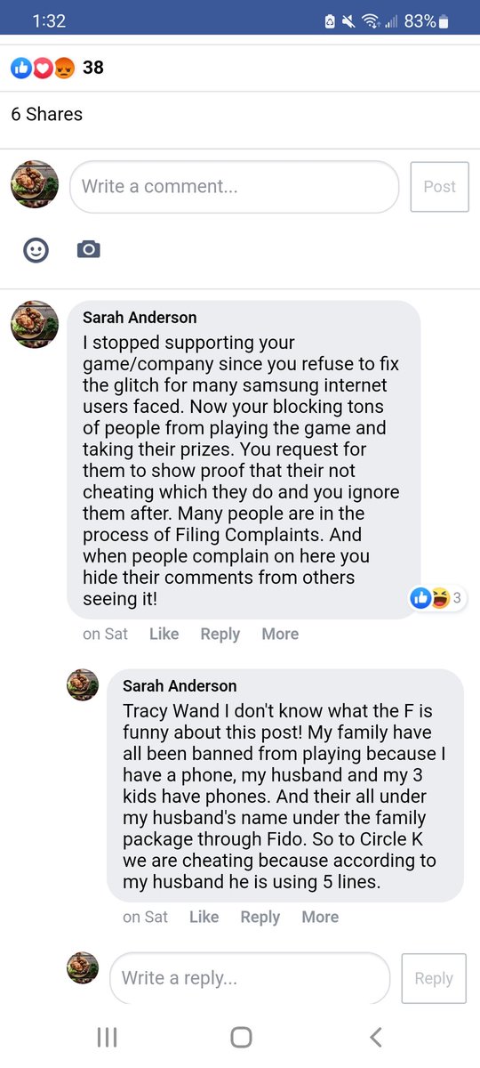 vaping_dragonz's tweet photo. @WhoWants2Know12 @circlekcan So now I'm on a mission to spread the news. When my wife comments on their Facebook page, they hide her comments so others don't see what's going on. I have screen shots of everything https://t.co/yl72vz20wh