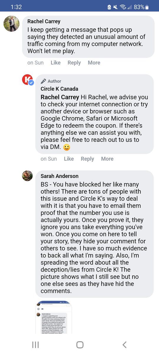vaping_dragonz's tweet photo. @WhoWants2Know12 @circlekcan So now I'm on a mission to spread the news. When my wife comments on their Facebook page, they hide her comments so others don't see what's going on. I have screen shots of everything https://t.co/yl72vz20wh