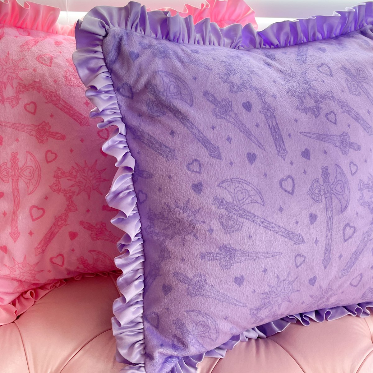 candycorpse's tweet photo. On a mission to add ruffles to everything. These ultra cute pillowcases are available now for pre-order 💗 https://t.co/X4rUAEkJ9I