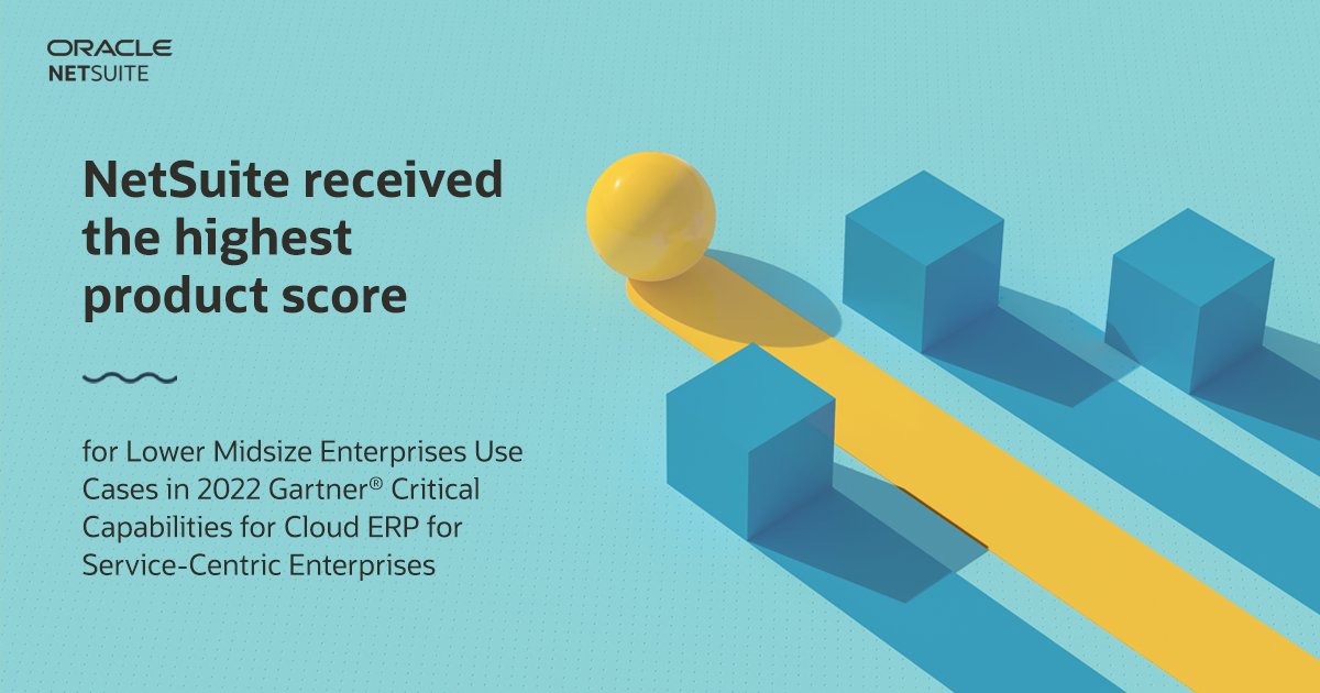 oboyle_shauna's tweet photo. Services run better on @NetSuite. That's why Gartner awarded the highest product score 🏆 for lower midsize enterprises use cases of #cloudERP for service-centric enterprises. See what everyone is talking about here:

https://t.co/75LM7rGEwn https://t.co/gIZcCfsj1d