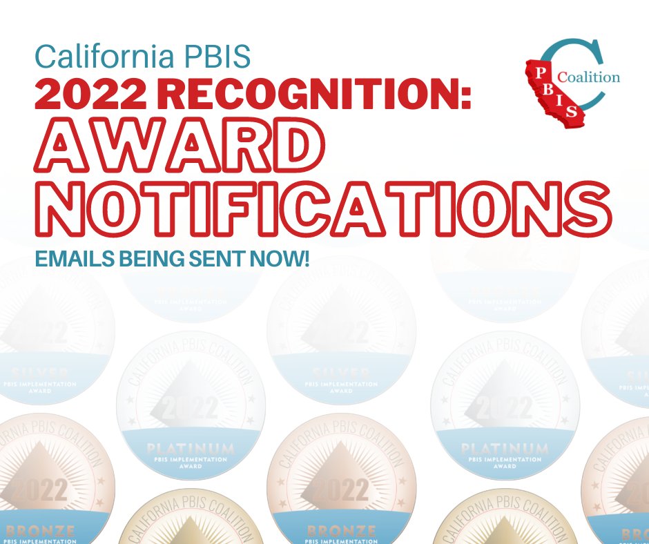 PBIS_CA's tweet photo. It's time to celebrate! Our team is in the process of notifying nearly 1,400 California school sites who have received their #PBISCA Recognition for 2022. Keep an eye on your inbox this week! https://t.co/YRFsFS0Mi1