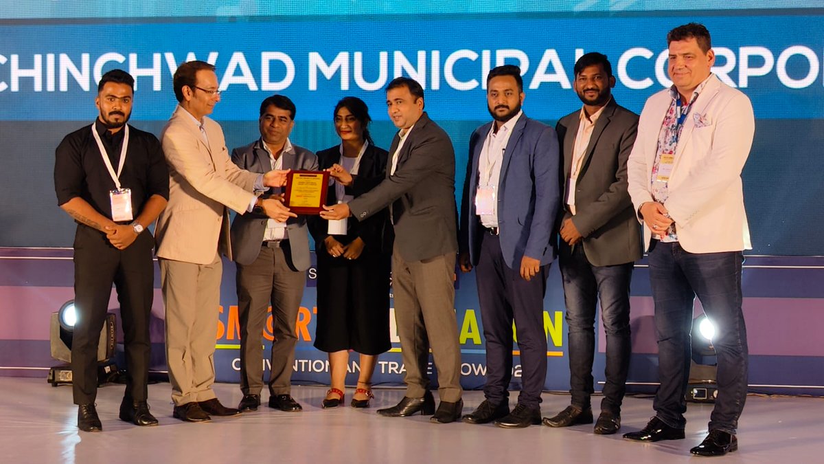 PCMCSarathi's tweet photo. Pimpri Chinchwad Smart City was honoured with three comprehensive awards #Smart_Energy, #Citizen_Engagement and #Most_Popular_Leadership at the “7th Smart Urbanization 2022” exhibition organized by the Ministry of Housing and Urban Affairs, Smart Cities Council India. https://t.co/JlbORX73jI