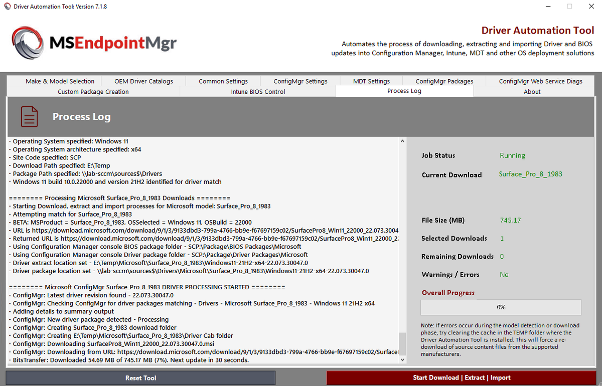 modaly_it's tweet image. Just a few more download tests. Code, MSI, EXE and read me will be updated tomorrow. #DriverAutomationTool