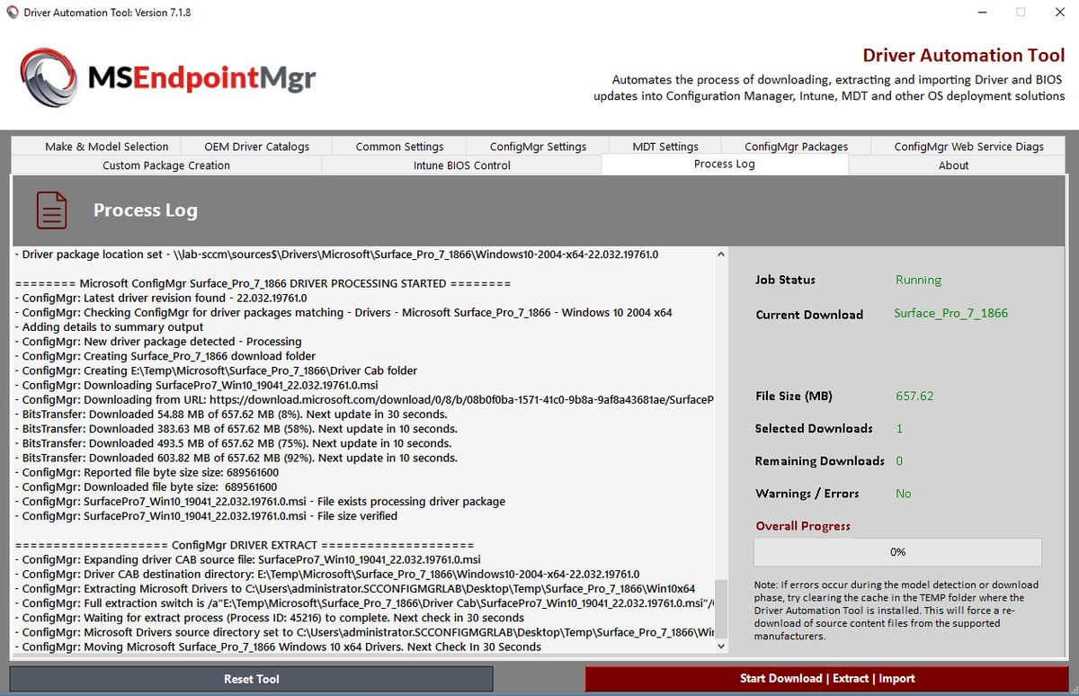 modaly_it's tweet image. Just a few more download tests. Code, MSI, EXE and read me will be updated tomorrow. #DriverAutomationTool