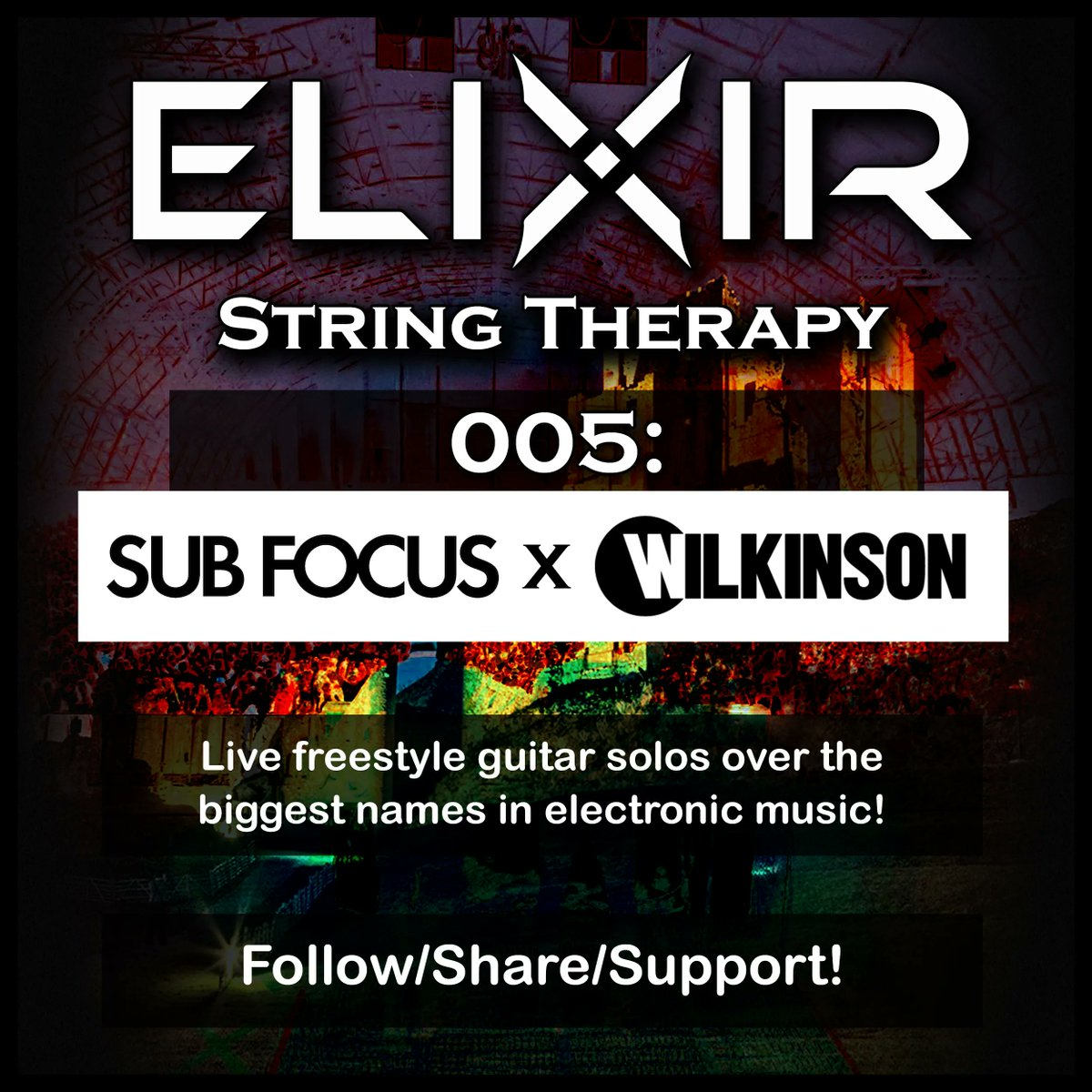 EliXirMusicUK's tweet photo. EliXir: String Therapy Is LIVE!!! Freestyle guitar solos over  electronic music legends Sub Focus and Wilkinson!🔥🔥🎸🎧 Watch now…link in bio, URL below:

https://t.co/TNQnXUaHgm

 #subfocus #wilkinson #elixir #stringtherapy #guitarsolo #djset #guitar #twitch #guitarist https://t.co/Wnmu57bzbd
