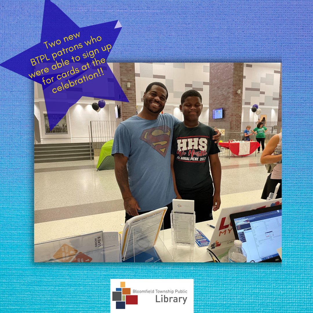 BTPL_MI's tweet photo. The library was invited to the 2nd Welcome Back to Bloomfield Hills Schools Celebration on Thursday, August 25 organized by the PTO. It is a true delight to meet new students and their families and to say hello to the ones we already know! #BTPL #BackToSchool #BHSchools https://t.co/Urg7kR6zEL