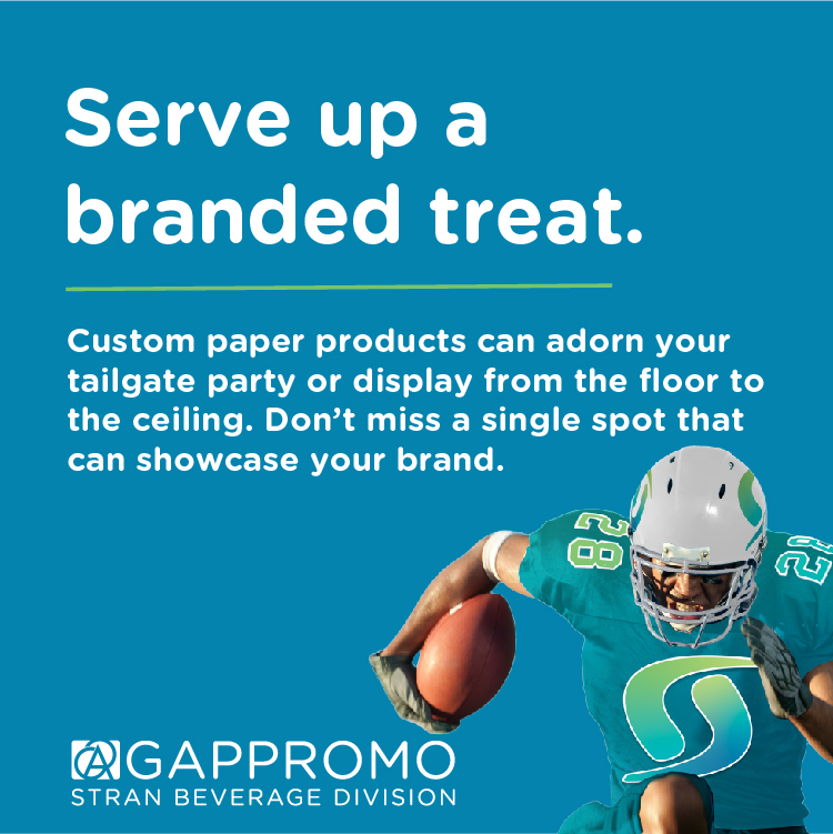 GAP_Promo's tweet photo. Get ready for the big game with custom paper products that will make your brand have a lasting impression! Check out our Tailgating Playbook for even more! https://t.co/sF9QfZIK0f

#tailgating #tailgate #football #tailgateparty #collegegameday #footballseason #collegefootball https://t.co/LSmmGfvoLH