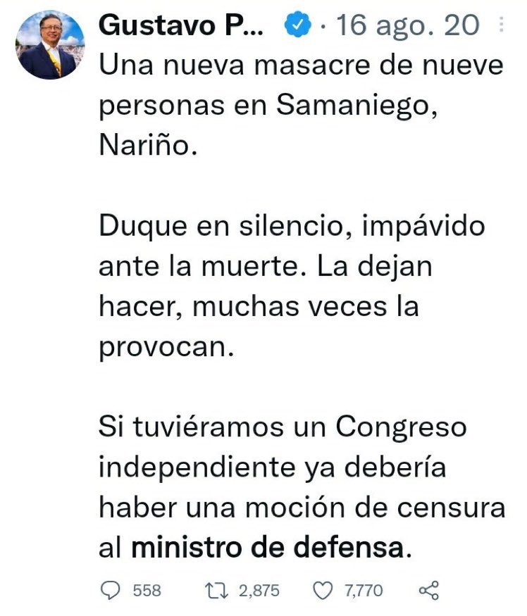 Hace 4 años… <a href="/IvanDuque/">Iván Duque 🇨🇴</a> recién posesionado: