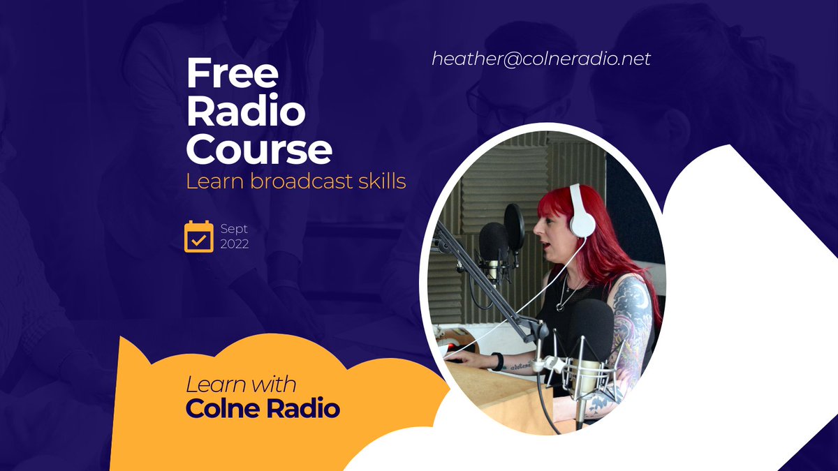 Would your place of work benefit from having someone with professional broadcast skills? Colne Radio would LOVE to train you up 💙 We have FREE courses starting in September. These will help you become the voice of your organisation. Email heather@colneradio.net 👍 #Seeds4Growth