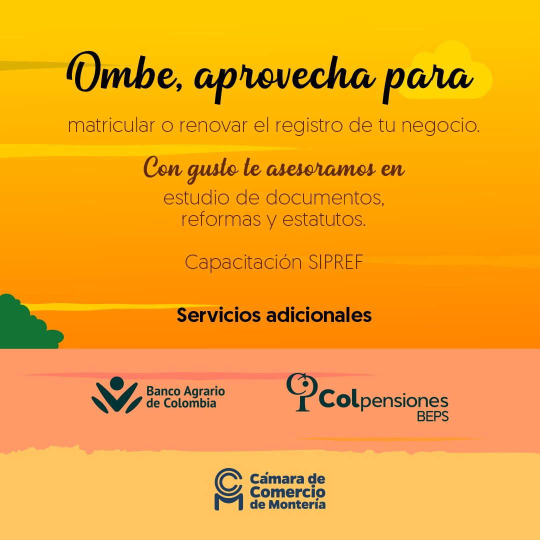 ccmonteria's tweet photo. Llega la ruta Cámara al municipio de Chimá!
.
.
.
.
Campañas de información, formación empresarial y asesorías en tu municipio
Próximamente, viernes 2 de septiembre de 2022
Biblioteca Municipal
Hora: 8:00 a.m https://t.co/KmwzoNTln6