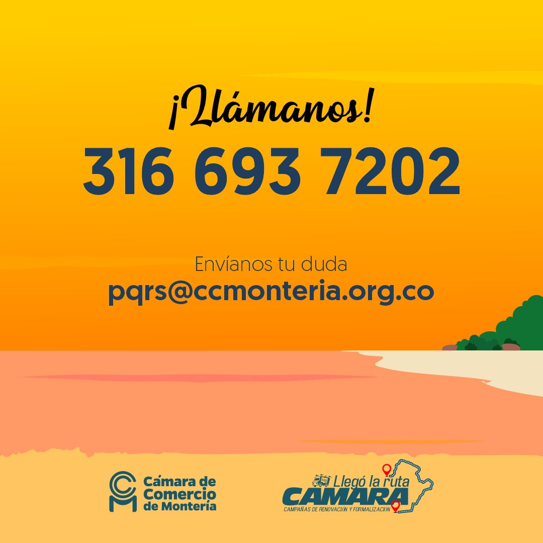 ccmonteria's tweet photo. Llega la ruta Cámara al municipio de Chimá!
.
.
.
.
Campañas de información, formación empresarial y asesorías en tu municipio
Próximamente, viernes 2 de septiembre de 2022
Biblioteca Municipal
Hora: 8:00 a.m https://t.co/KmwzoNTln6
