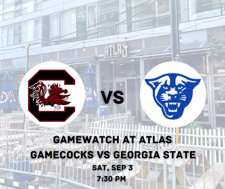 Join us this weekend at either Atlas or O’Sullivan’s to kickoff the Gamecock season!