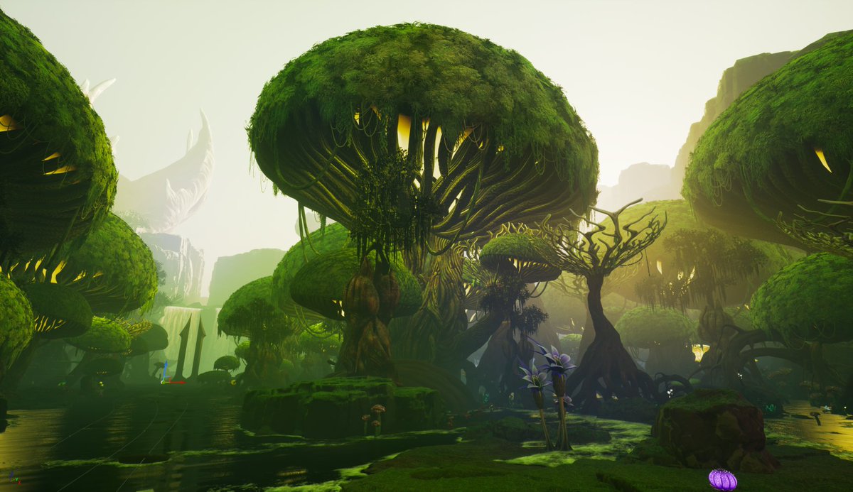 The magical Abyssal Basin region... Amongst its secrets it hides the MossySloughshrooms... they rarely grow elsewhere, so you will have to explore the Slough area to find them!