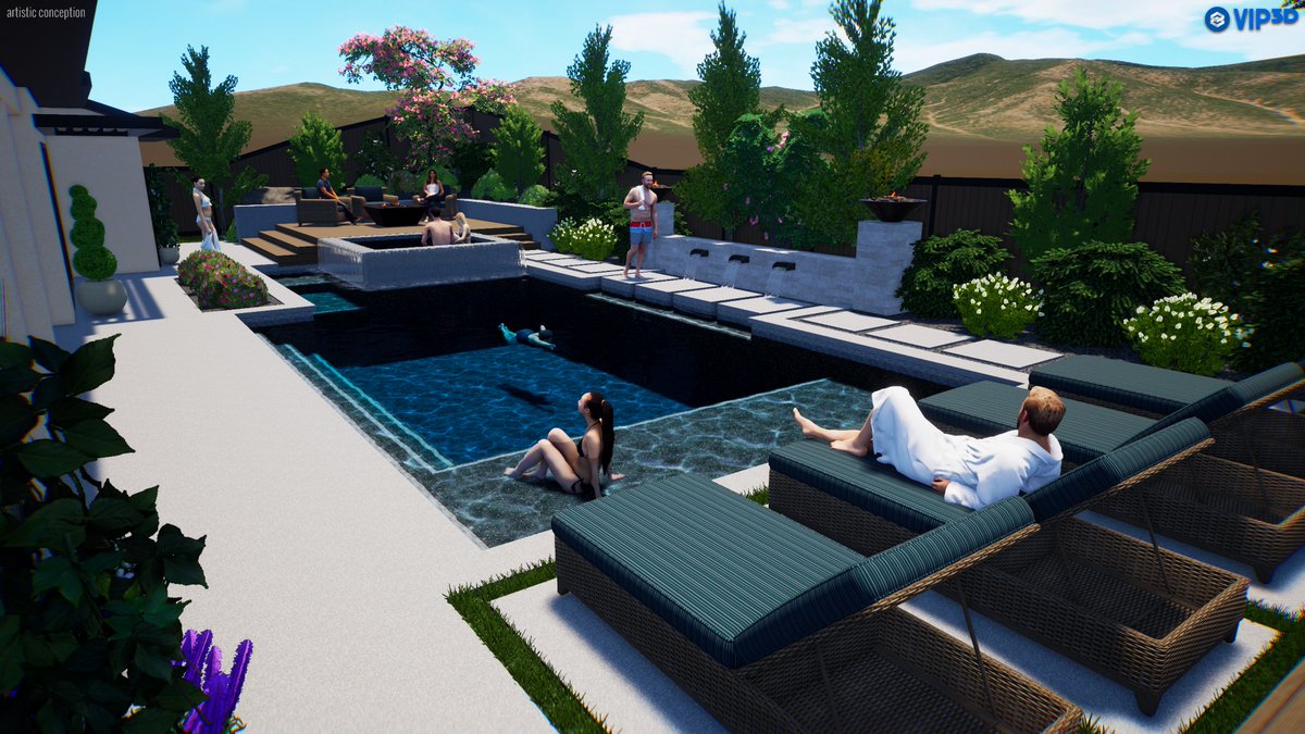 BellaTerraYards's tweet image. It's modern design Monday! 

#landscapedesign #freeformpool #moderndesign #structurestudios #frontyard #pooldesign #outdoorliving #infinitypool #outdoorfireplace #modernlandscape #designideas #californiadreaming #backyard #yarddesign #outdoorkitchen #waterfall #spadesign