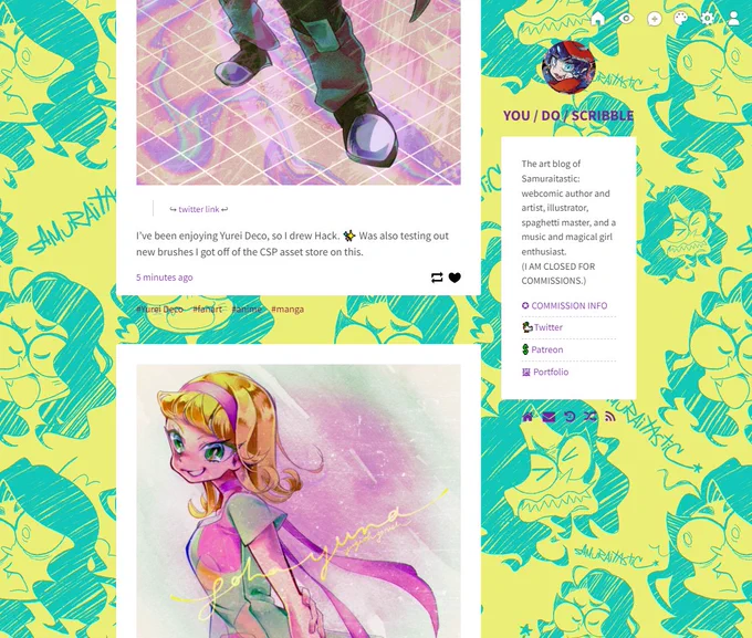 Don't ever worry about finding my art on the mess that is a Twitter timeline - it'll always end up on my art blog. 💃🏽✨ https://t.co/83qfB3mnHk 