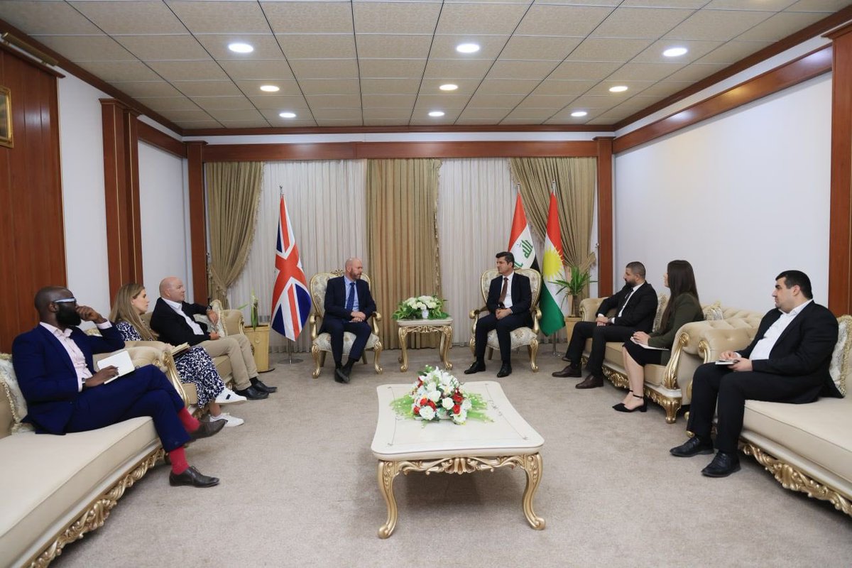 Dr.Ali Tatar (@dralitatar2) on Twitter photo We were pleased to welcome the UK Consul General to the Kurdistan Region Mr. <a href="/DavidHuntFCDO/">David Hunt</a> , and his accompanying delegation, this afternoon, August 29th, 2022.
In our meeting we talks revolved around the bilateral relations between the KRG and UK. We were pleased to welcome the UK Consul General to the Kurdistan Region Mr. <a href="/DavidHuntFCDO/">David Hunt</a> , and his accompanying delegation, this afternoon, August 29th, 2022.
In our meeting we talks revolved around the bilateral relations between the KRG and UK.
