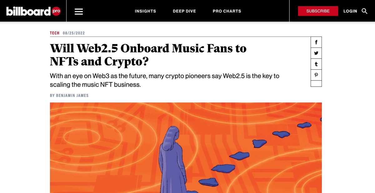 musicben_eth's tweet photo. Make Web3 easier to use.

We will onboard the next million fans and artists with simple UX and wallets, fiat on-ramps and education.

My latest piece. Thanks @3LAU and @benzspeaks for contributing to this one. Pioneers. https://t.co/YJVfPRwGOc