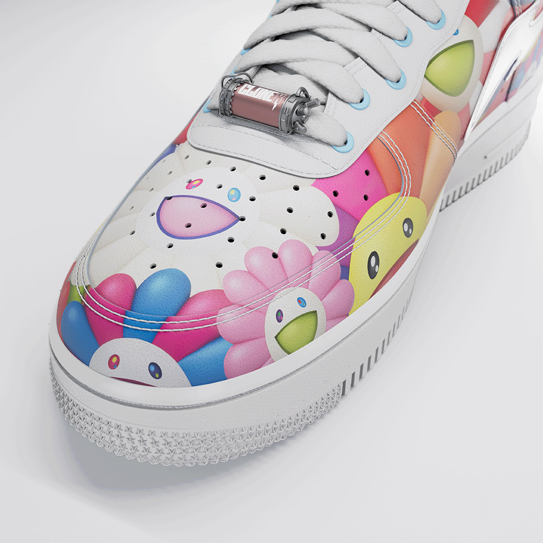 RTFKT's tweet photo. Murakami Drip collection : 
Accessible for all Murakami Drip Trait holders, created in collaboration with @takashipom 
Including the first ever @RTFKT x Murakami x @Nike Air Force 1 🤯🌸 https://t.co/wSROY3Cl2f