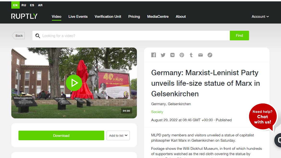 PWeispfenning's tweet photo. Ruptly (Russland) berichtet über #MarxStatue
https://t.co/wjCNbiyosY
Germany: Marxist-Leninist Party unveils life-size statue of Marx in Gelsenkirchen
Германия: Марксистско-ленинская партия открывает статую Маркса в натуральную величину в Гельзенкирхене
#LeninStatue #40JahreMLPD https://t.co/T6TVhgFYGg