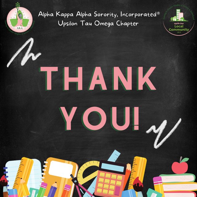UTOAKA1908's tweet photo. Last Saturday we kicked the school year off by collecting over 10,000  to benefit three (3) Title 1 Elementary Schools in Oxon Hill at our Back 2 Skool Drive💕💚! We want to give a special thank you to our donors and volunteers for helping make this effort possible!

#AKAUTO https://t.co/tY6WvliAYW