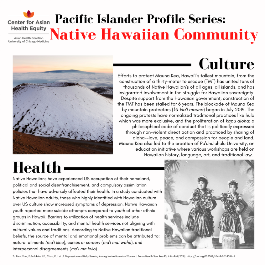 CAHE_AHC's tweet photo. Did you know Asian American, Native Hawaiian and Pacific Islanders (AANHPI) represent over 50 ethnic groups? Check out our AANHPI Profile Series. This month features the Native Hawaiian community! https://t.co/jkhLYGqWyV #AsianHealthEquity #AANHPIProfileSeries https://t.co/1recJQIzOv