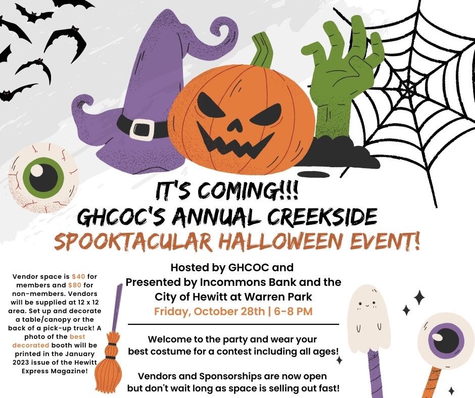 Save the date!! October 28th 6-8 at Warren Park.  Sponsorships and Vendor Spots available!!!