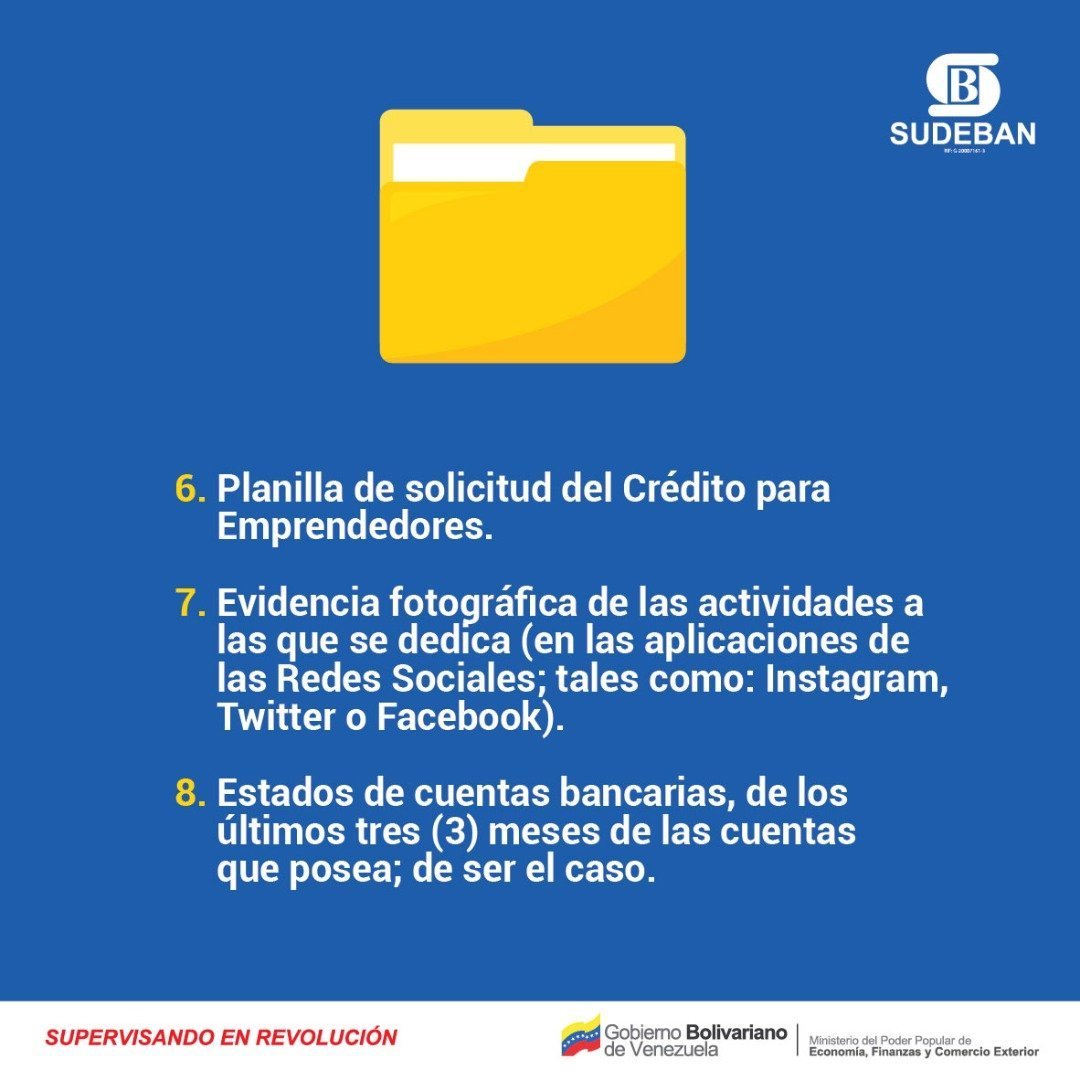 mippci_ven's tweet photo. ✍️ 𝐓𝐨𝐦𝐚 𝐧𝐨𝐭𝐚🇻🇪

Requisitos para el otorgamiento de los financiamientos para el fomento y desarrollo de emprendimientos. 
@SudebanInforma 

#PueblosUnidosPorLaPaz https://t.co/0uxO3bKhz8