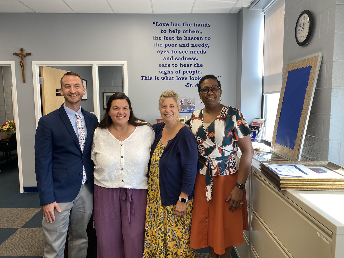 MrMillerSAS's tweet photo. Excited to begin another school year with THE best admin team! Looking forward to another year of laughter and joy in the office. @StAugustineElem #SASstrong https://t.co/KB9BTN20b4