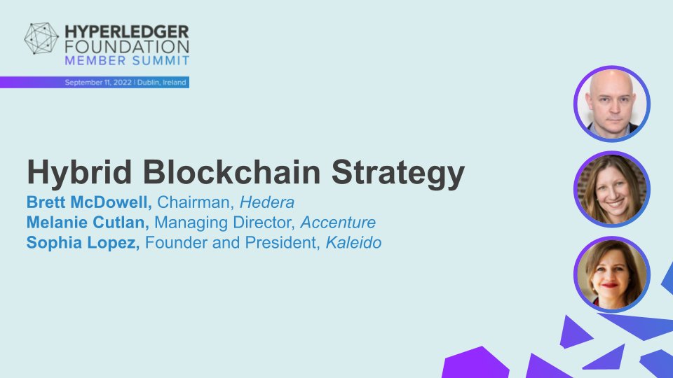 hedera's tweet photo. Upcoming Session, @Hyperledger Member Summit 2022:

🇮🇪Dublin, Ireland | Sep 11 | 2:30PM

"Hybrid Blockchain Strategy" with @Hedera Chairman @brettmcdowell, joined by @melcutlan, Managing Director at @Accenture &amp; @SophiaLopez, Founder of @Kaleido_io

➡️https://t.co/ZaeCdvaPVk https://t.co/OdkhtMt0Ro