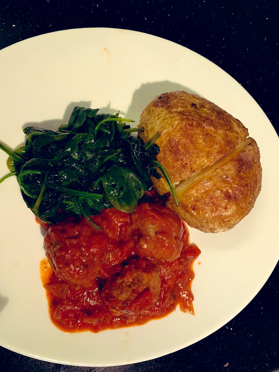 CherryYourLife1's tweet photo. Enjoy your dinner friends! #meatballs with our cherry spices #parsley with #bakedpotatoes and #spinach 

#foodie #Zambia https://t.co/ojXLJcbuxR