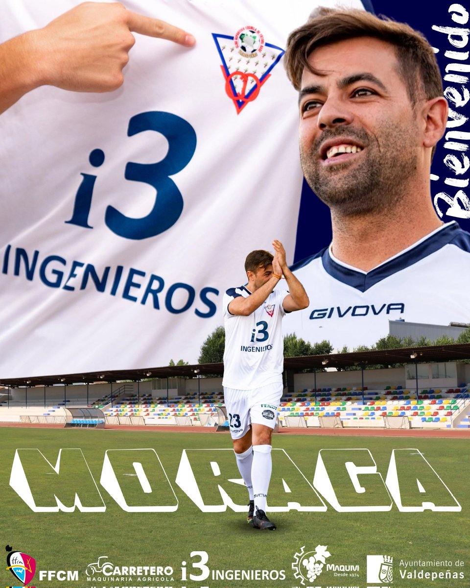 ✔️ 𝗙𝗜𝗖𝗛𝗔𝗝𝗘 | Carlos Moraga (<a href="/Moraga_3/">Carlos Moraga Martín-Portugués</a>), experiencia para el lateral izquierdo.

🔙 Procede del Manzanares C.F. Amplia trayectoria en Tercera División y Preferente.

📋 Contundente, expeditivo, con fuerte disparo y liderazgo.

¡𝑩𝒊𝒆𝒏𝒗𝒆𝒏𝒊𝒅𝒐 𝑴𝒐𝒓𝒂𝒈𝒂!